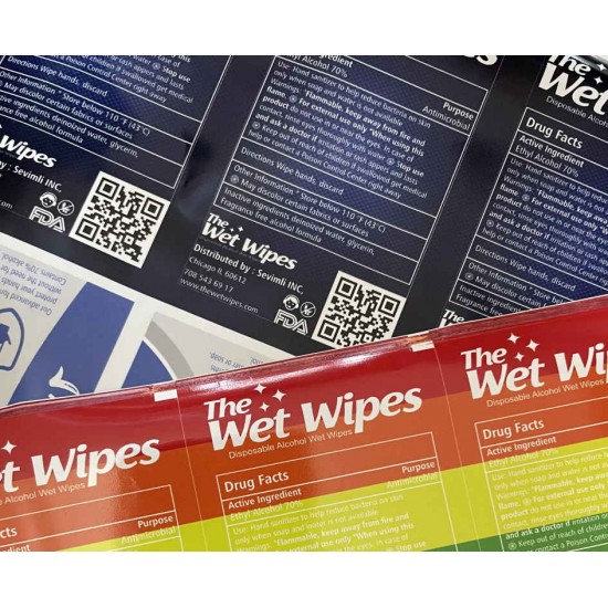 6x10 cm Dijital Baskılı Islak Mendil | 2 500 Adet